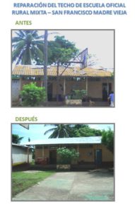 Reparaciones Reparaciones de infraestructura a Escuela Rural Mixta